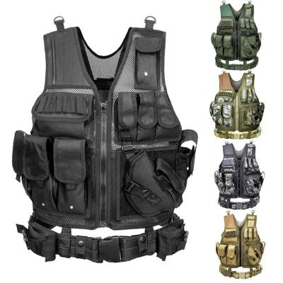 China CS Training Hunting Black Tactical Vest Sturdy Military Combat Vest for sale