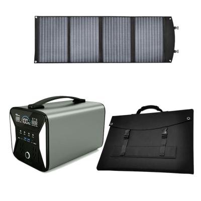 China Waterproof Solar Energy System Charging Small Pack 100w 200W Flexible Folded Emergency Solar Panel Kit for sale