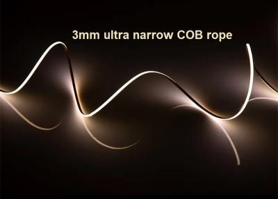 中国 3mm Ultra Narrow rope Wardrobe Cupboard TV Backlight LED Strip 400LEDs/M COB Strip 販売のため