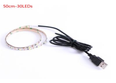 China luzes de tira flexíveis SMD do diodo emissor de luz do luminoso da tevê de 5V USB 2835 60 Led/M 7.2W 700lm à venda