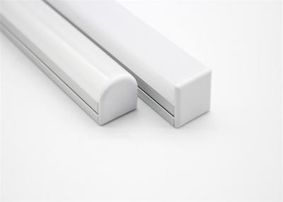 China forma de aluminio del perfil U de 20 * de 19m m LED a prueba de calor con la barra ligera del canal de PMMA en venta