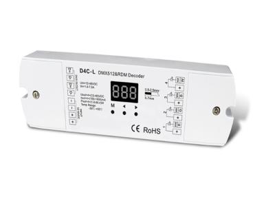 China 4 Channel DMX LED Driver Constant Current / Dmx LED Strip Controller For RGB Lamp for sale