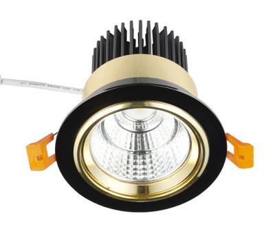 China Silver Recessed Adjustable Downlight , Cree Cob LED Downlight With Aluminum Housing for sale