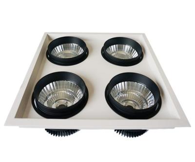 China Four Head SAA COB Grille LED Ceiling Downlights  60W / 80W / 120W With Reflector for sale