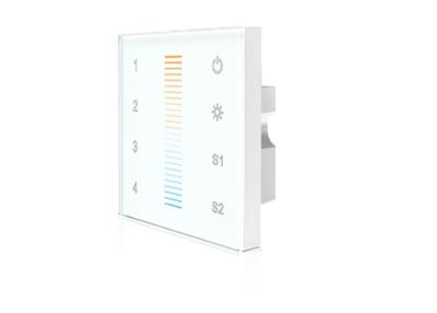 China Muti - Zone DMX512 Dimmer LED Light Controller With High Sensitive Glass Touch Panel for sale