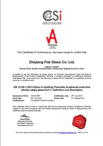  - Zhejiang flat Glass CO.,LTD
