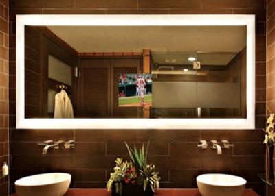 China 6mm Copper Free Mirror , High Grade Silver Bathroom Mirror With Safety Film for sale