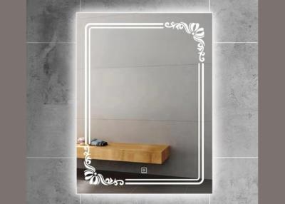 China Beautiful Smart LED Bathroom Mirror Rectangle Shape Anti Fog For Washroom for sale