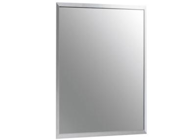 China White Framed Bathroom Mirror / Decorative Bathroom Wall Mirrors Punch Free Installation for sale