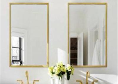 China Popular Large Framed Bathroom Wall Mirrors Punch Free Installation Corrosion Resistant for sale