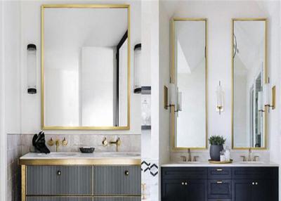 China O banheiro moldado prata espelha a instalação livre do perfurador da cor da grão da flor à venda
