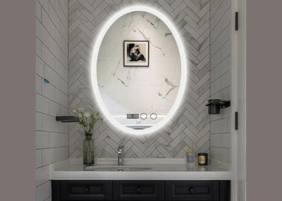 China Fashion Smart LED Bathroom Mirror Anti Fog Oval Lighted Bathroom Mirror for sale