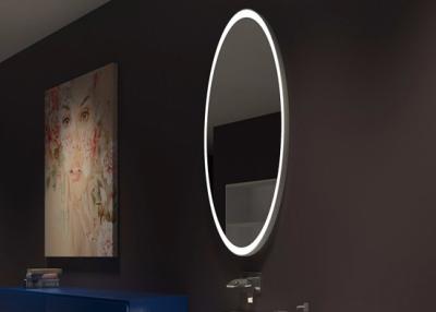 China Wall Mounted Smart LED Bathroom Mirror / Oval Bathroom Mirrors With Lights for sale