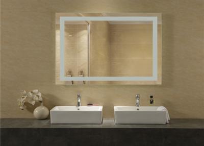 China espejo del cuarto de baño de la pantalla táctil del grueso de 5m m, espejo antioxidante del rectángulo para la sala de estar en venta
