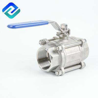 China WCB 3PC Ball Valve 3 Stainless Steel A216 Manual Investment Casting for sale