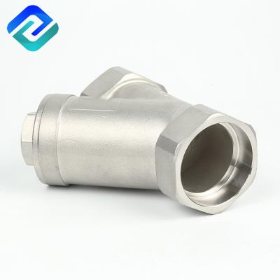 China NPT Female CF8M SS Y Strainers Water Pipe Thread Filtering for sale