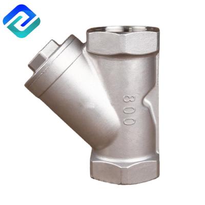 China BSP High Pressure Y Strainer With Drain Valve 30 Mesh Investment Casting for sale
