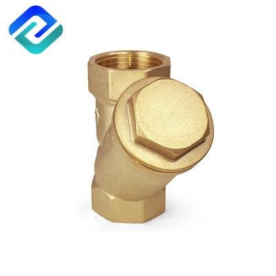 China DN15 316 Stainless Steel Brass SS Y Strainers Filter Manual Mesh Insert Hexagon Plug for sale