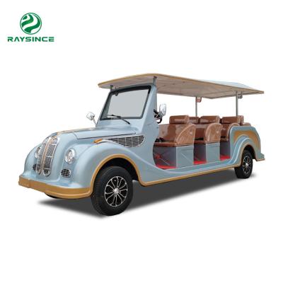 China Raysince New model Electric Classic Car 2021 hot sales vintage car model 12 seater electric car with vacuum tyre for sale