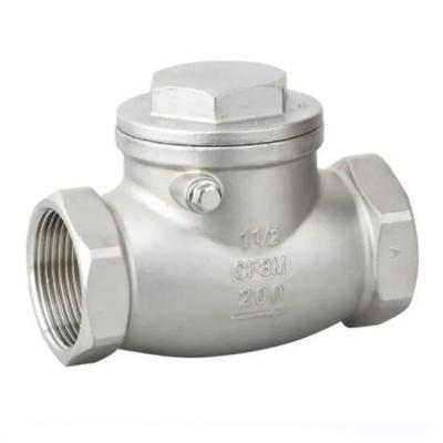 China La puerta de oscilación forjada comprueba las instalaciones de tuberías del cuerpo de la manera de la válvula una ISO9001 en venta