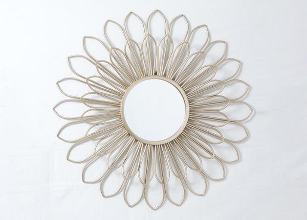 Quality Colored Circular Rose Gold Sun Mirror Wall Decor for sale