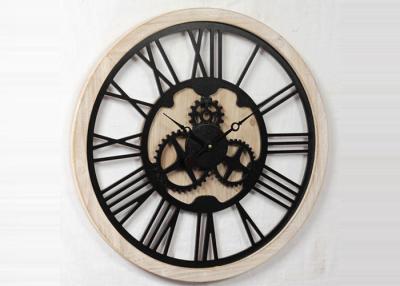 China Rustic 3D Metal Wall Art Clock for sale