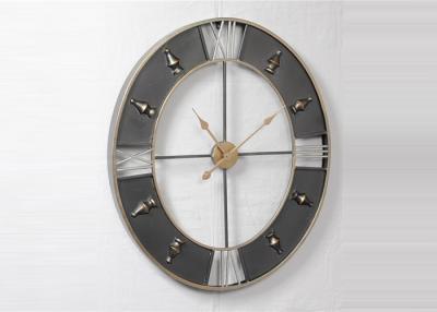 China Industrial Creative Silent Oval 3D Metal Wall Art Clock for sale