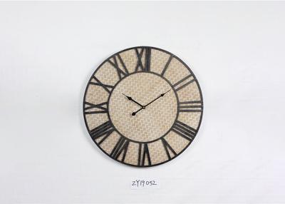 China Wrought Iron Retro Vintage Classical Metal Wall Art Clock for sale