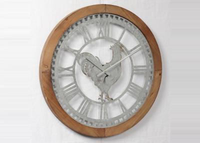 China Painting Oversized Circular Farm Style Wall Clocks for sale