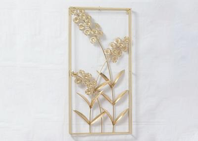 China Living Room Gold Electroplate Framed Metal Wall Decor for sale