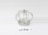 Quality Metal Crown Shape Iron Pedestal Pillar Candle Holder for sale