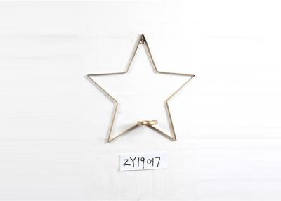 China LED Wax Gold Silver Sconce Metal Star Candle Holder for sale