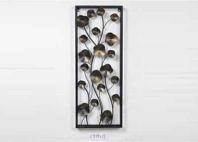 China Marco de bronce del negro del diseño floral de las decoraciones del hogar del vintage de la decoración de la pared del metal en venta