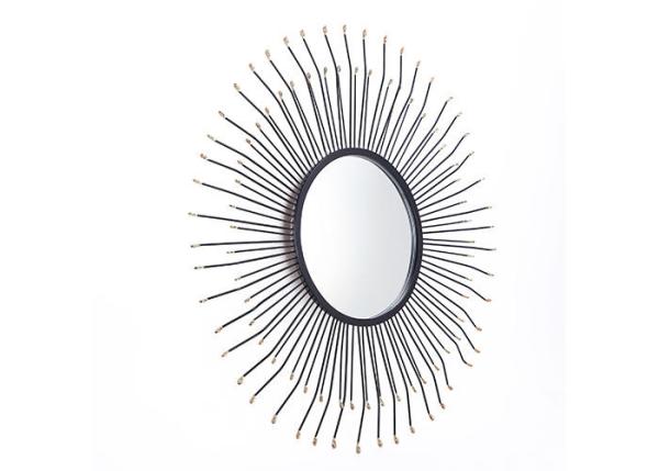 Quality Sunburst Dotted Metal Wall Art Mirror for sale