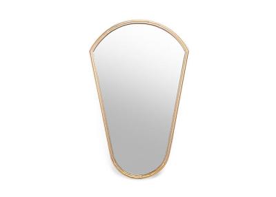China Hotel Furniture Handmade Gold 31.5 Inch Fan Wall Mirror for sale