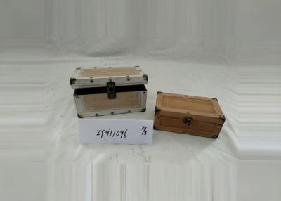 China Fabric Inside Antique Vintage Wooden Rectangle Box for sale