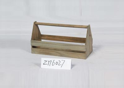 China Antique Household Food One Piece Wooden Crate Basket for sale
