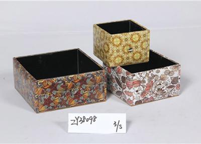 China Bathroom 3 Sets PU Leather Printed Wooden Food Tray for sale