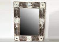 Quality Torched Rectangular Decorative Wood Framed Mirrors for sale