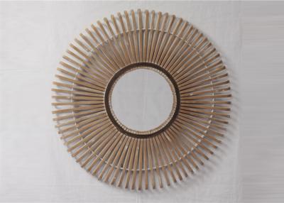 China ZY919093 Nature Odorless Bamboo Wall Decor Mirror For Home Decoration for sale