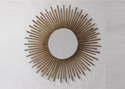 China ZY919096 Interior Decoration Circle Bamboo Sunburst Mirror For Home Decoration for sale
