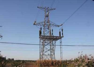 China 220KV Transmission Steel Tower Hot Dip Galvanized Surface For Overhead Power Line for sale