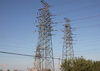 China Q345B 132KV Transmission Steel Tower 5 Angles Double Circuit 10 - 100m Height for sale