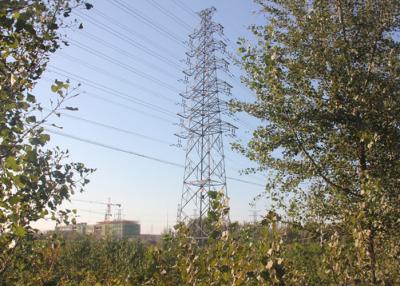 China Tall 500KV Lattice Transmission Tower , Welding Metal Power Line Towers for sale