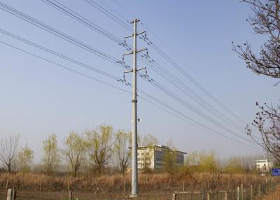 China Self Supporting Monopole Transmission Steel Tower Conical / Round / Polygonal Shape for sale