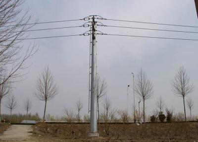 China Hot Dip Galvanization Tubular Steel Tower For Power Transmission / Distribution for sale