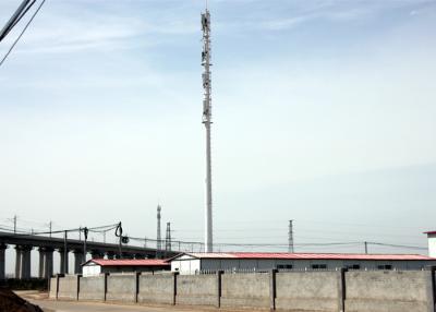 China 30m Self Supporting Steel Monopole Tower , Signal Transmission Monopole Telecom Tower for sale