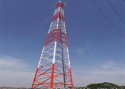 China 70m GSM Telecom Steel Tower Galvanized Steel Bar 3 Legged Angle Structure for sale