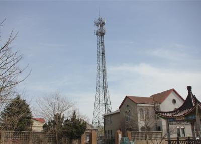 China 4 Legged Galvanized Steel Tower , ASTM A123 Telecom Lattice Cell Tower for sale