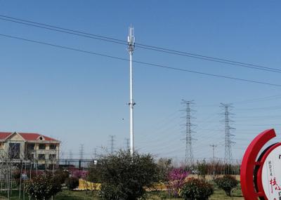 China 30m Galvanized GSM Microwave Tubular Mobile Cell Tower ，Monopole Telecommunication Steel Tower for sale